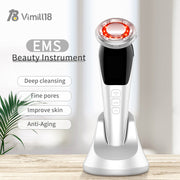 Portable Electrical Muscle Stimulation Hot &amp; Cold EMS Facial Massager Skin Care Device for Face Eye and Neck anti wrinkle-Age Me Gracefully